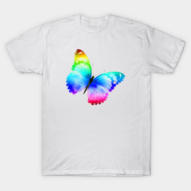 Colorful Butterfly T-Shirt by Mendi Art